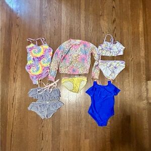 Girls Swimsuit Bundle! Mix Swim Set - Tie-Dye, Royal Blue, Floral